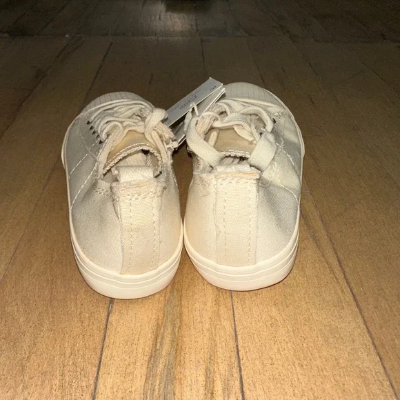 Zara Sneakers Toddler Size‎ 9.5 Off White Low Top Side Zipper Comfort Lace Up - Picture 4 of 8